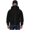Men's Double Hood Loose Outdoor Trendy Hood Cardigan Zipper Hoodie