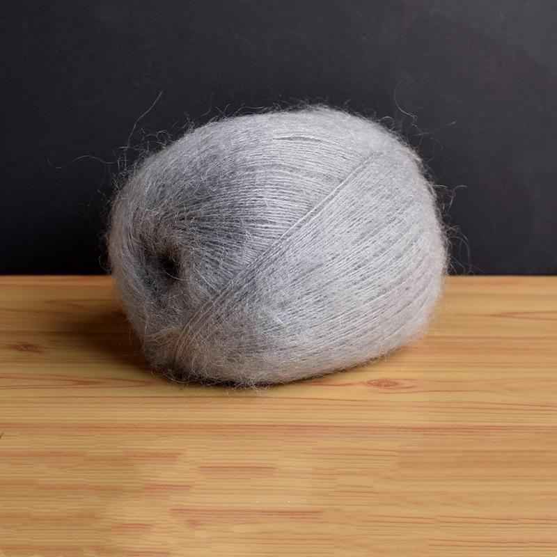 Mohair Fine Wool Yarn Knitting Sewing Thread Soft Skin-friendly Crochet for Sweater Scarf Shawl