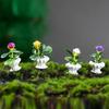 4Pcs Miniature Bonsai Plant Model Realistic Potted Plants For Dollhouse Decoration Micro Landscape Props For Mini House