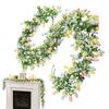 2 Pcs 6.9ft Easter Garland Spring Egg Garland Decor for Home Indoor Party Wall Fireplace Mantel Stairs Holiday Ornament