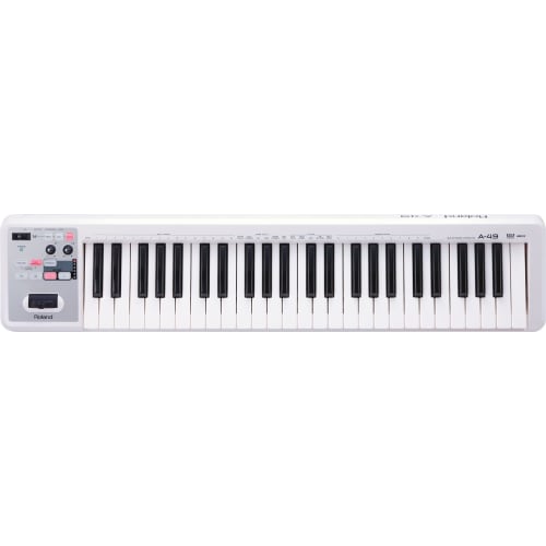 

Roland A-49 WH MIDI Keyboard Controller, 49-Key Synth Keyboard for DAW and Music Production, with D-BEAM, White