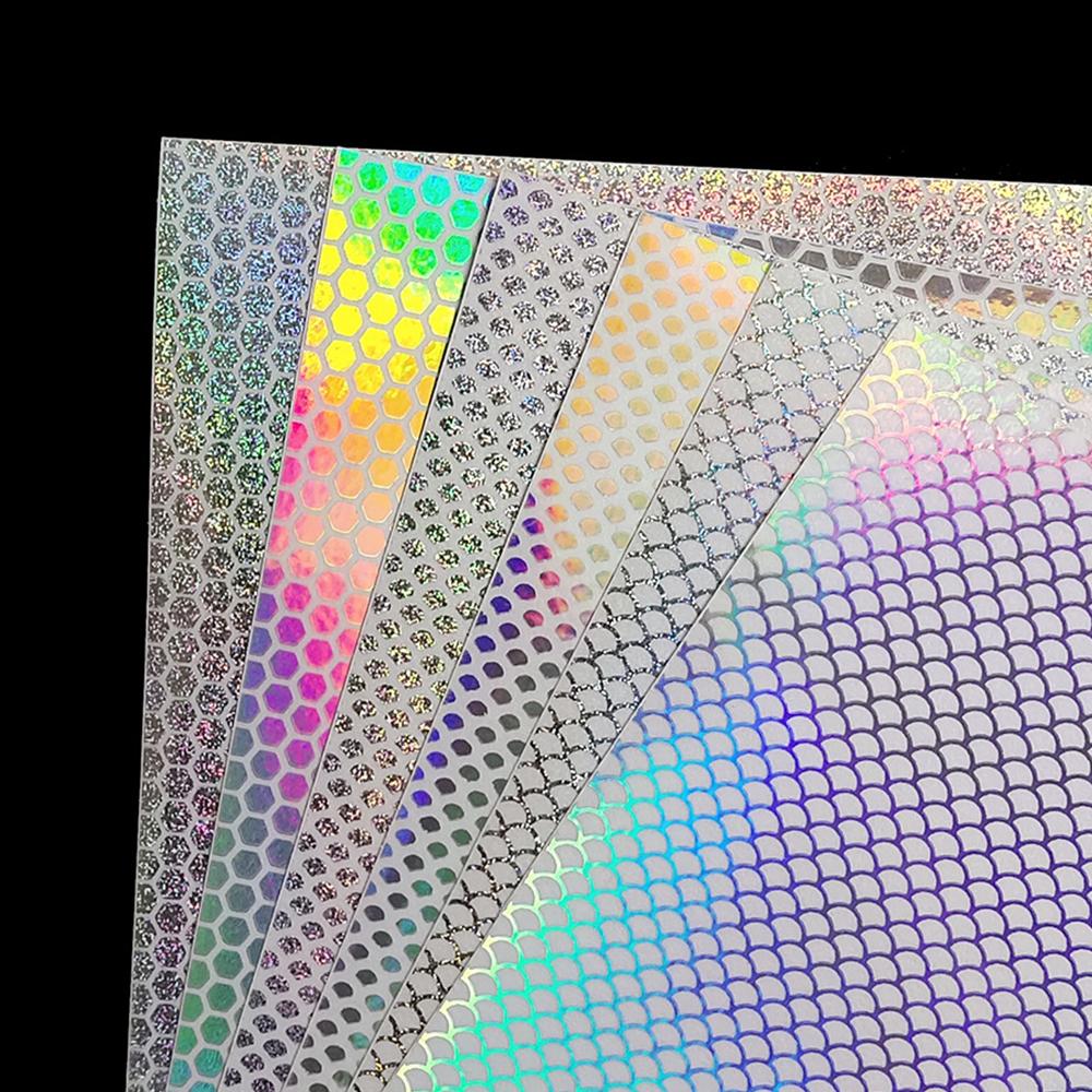 6 Colors Holographic Adhesive Film Change Color Sticker Fishing Lure Flash Tape Fly Tying Material