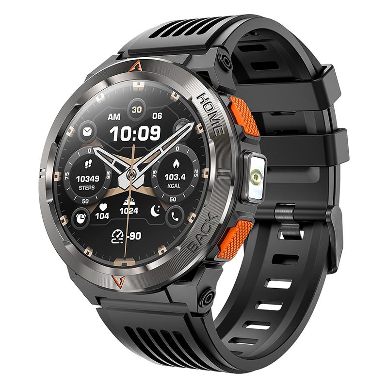 Smart Watch Bluetooth Call GPS Positioning Compass Flashlight Heart Rate Blood Pressure Waterproof Watch