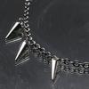 Cold wind rivet fringed necklace male trendy hip-hop niche design female light luxury high-end clavicle chain stainless steel chain