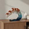 Horses On Wave Figurine Elegant Design Horse Sculpture Good Luck Charm Feng Shui Statue for Business