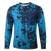 Men Long Sleeve T-Shirt Cracked Camo Texture 3D Print Crew Neck Outdoor Casual Tops