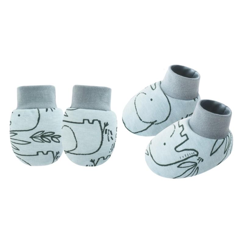 Set of 1 Infant Cotton Mittens Anti Scratch Hand Cover Soft Breathable Warm Gloves & Socks for 0-6M Boys Girls