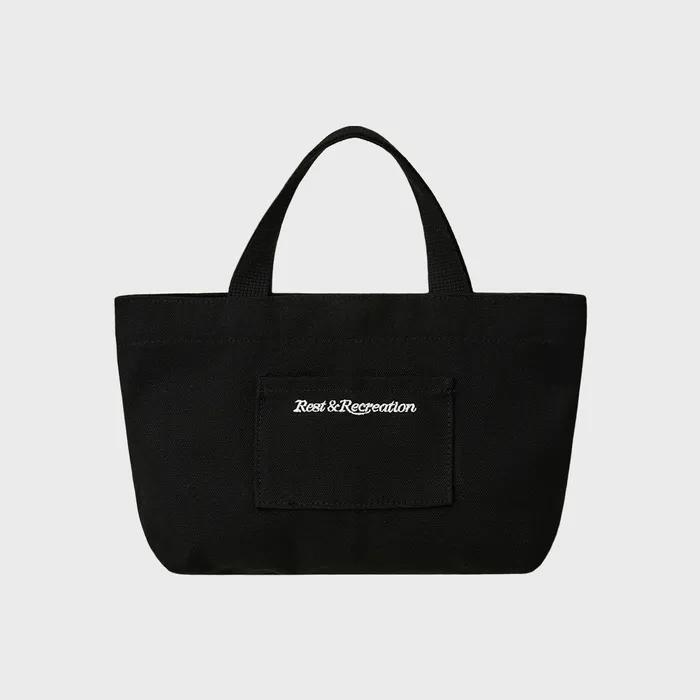COTTON MINI TOTE BAG (BLACK)