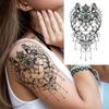 Owl Bird Temporary Tattoos For Women Fake Peony Flower Tattoo Sticker Black Body Art Drawing Tatto Diamond Crystal Jewelry Tatoo