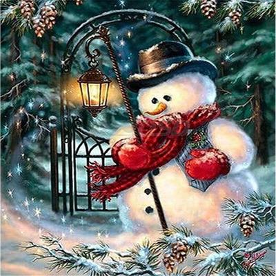 Full 5D Diy Diamond Painting Fat Snowman Broderie cu diamante cu punct de cruce Home Decor Cadou lucrat manual