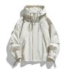 Men's Multi-pocket Loose Work Jacket, Trendy And Versatile Solid Color Hooded Jacket