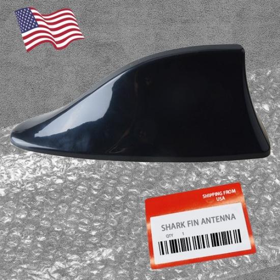 1* BLACK Shark Fin Car Roof Antenna Radio FM/AM Signal Aerial Accessories