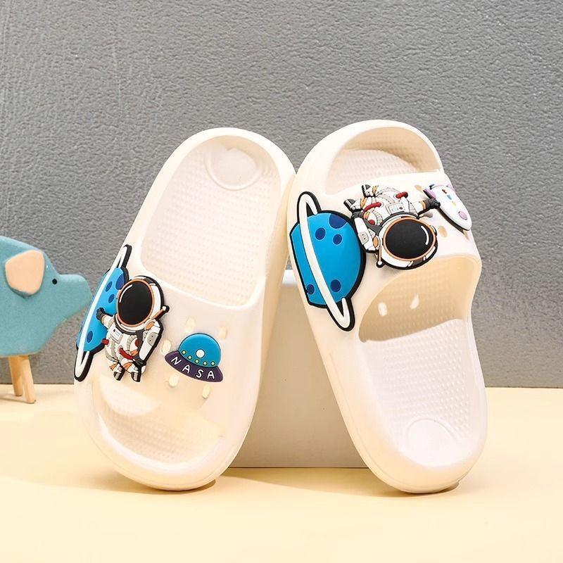 Colorful Cartoon Breathable Slippers For Boys And Girls Nonslip Indoor Footwear For Summer