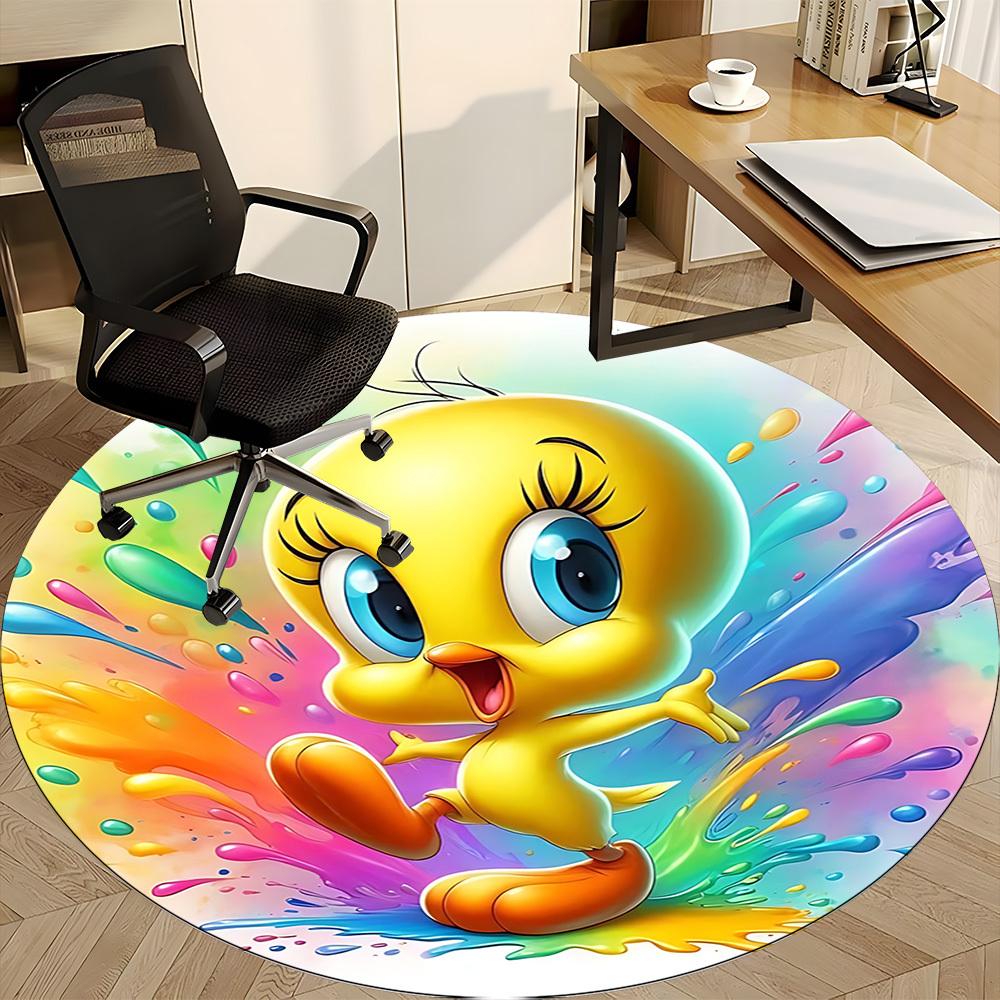 1pc Tweety Bird Chair Carpet for Office Non-Slip, Indoor Non-Slip Washable Carpet, Non-Shedding Mat For Office yy251030043