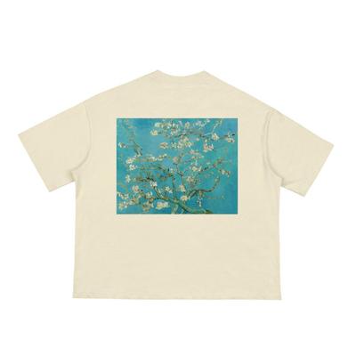 Vincent van Gogh Fiore di Mandorlo, Grafica Posteriore, T-shirt Classica Boxy, Maglietta Artistica Vintage e maglietta per bambini, Modernismo Spirituale, N0031