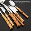 4/5/7-piece Cheese Knife Set Stainless Steel Silverware Set Bamboo Handle Utensils Hostess Serving Set for Buffet Home