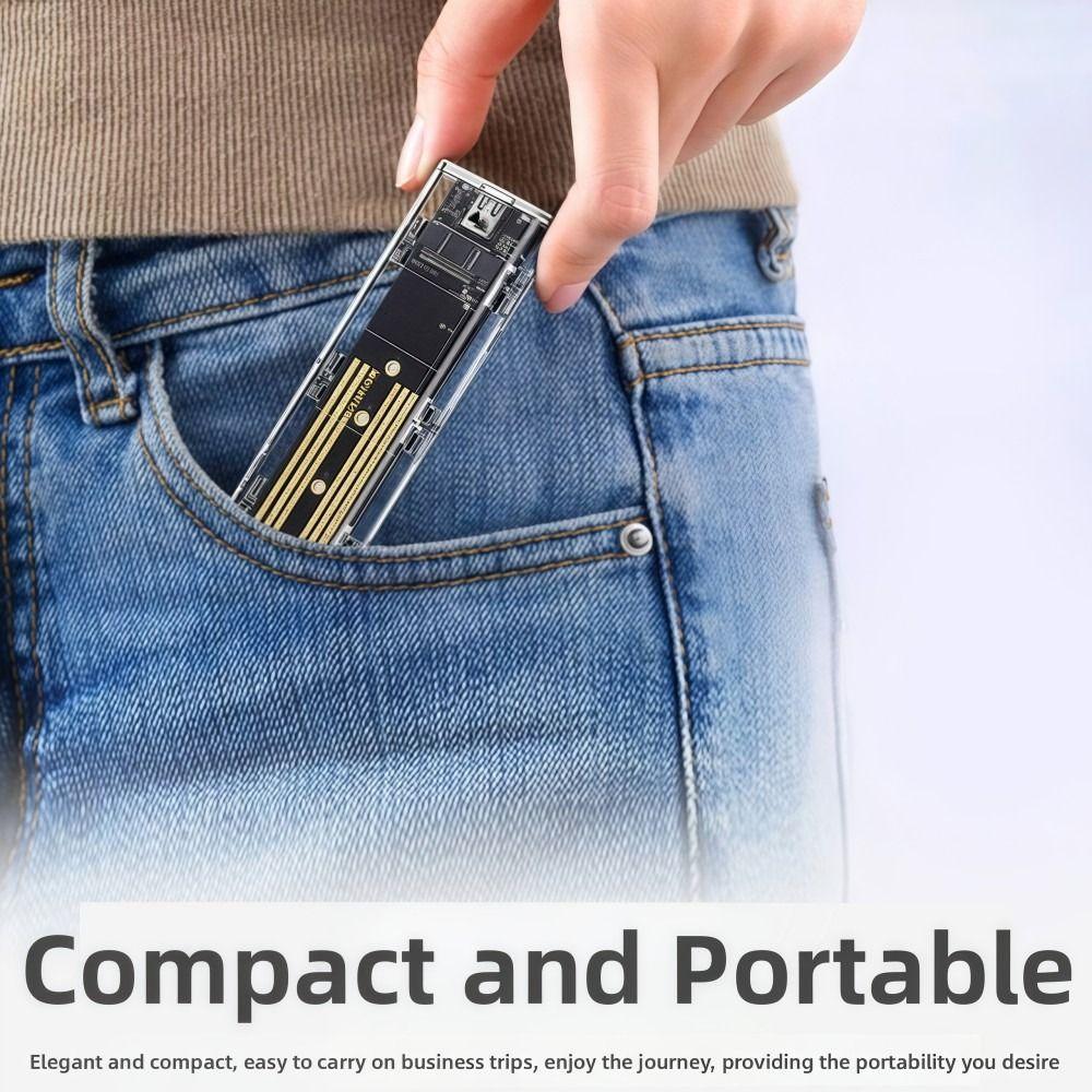 USB3.0 Mobile Hard Disk Case NGFF/NVME Portable Storage Disk M.2 SSD Case  External Storage
