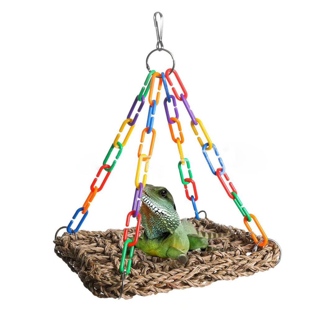 Reptile Hammock, Lizard Swing Hanging Bed, Leopard Gecko Tank Accessories, Reptile Climbing, Hammock Pet Platform Carrier