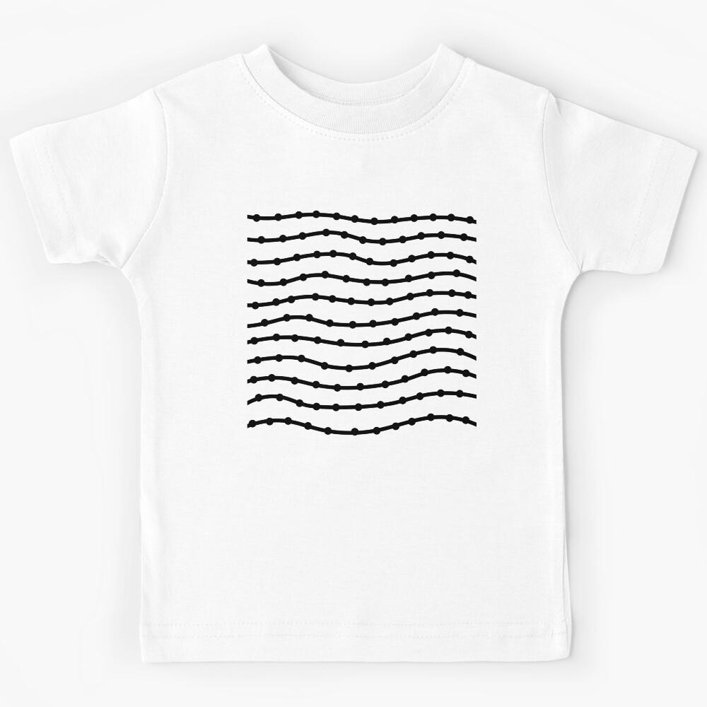 Wavy Lines (Black Dots) Kids T-Shirt 120
