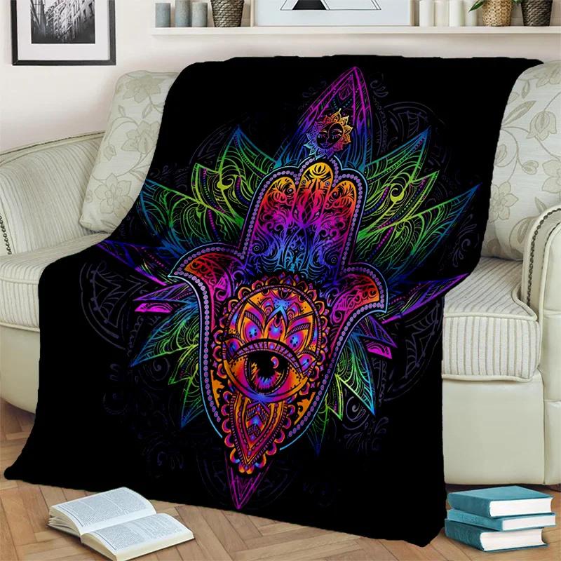 3D Evil Eye Nazar Tree of Life HD Blanket,Soft Throw Blanket for Home Bedroom Bed Sofa Picnic Travel Office Cover Blanket Kids
