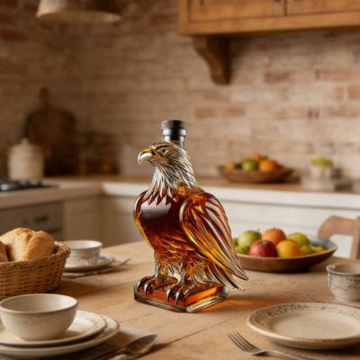 Karafka do wina Orzeł Szklana butelka na alkohol Orzeł Długoterminowe zachowanie smaku Elegancka ozdobna butelka Unikalny prezent dla mężczyzn Taty Męża