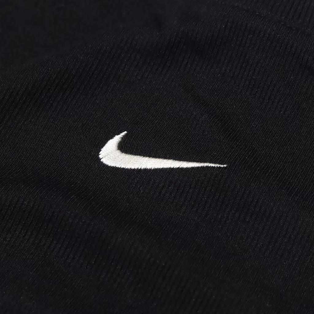 Nike Essential Rib Long Sleeve Crew Neck T-Shirt Women Tops Black FB8718-010-