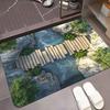 2D Meeres-Meeresschildkröte Fußmatte Korallenriff Unterwasserwelt Design Weicher Rutschfester Heimdekor Teppich Natürliche Landschaft Teppich für Küche