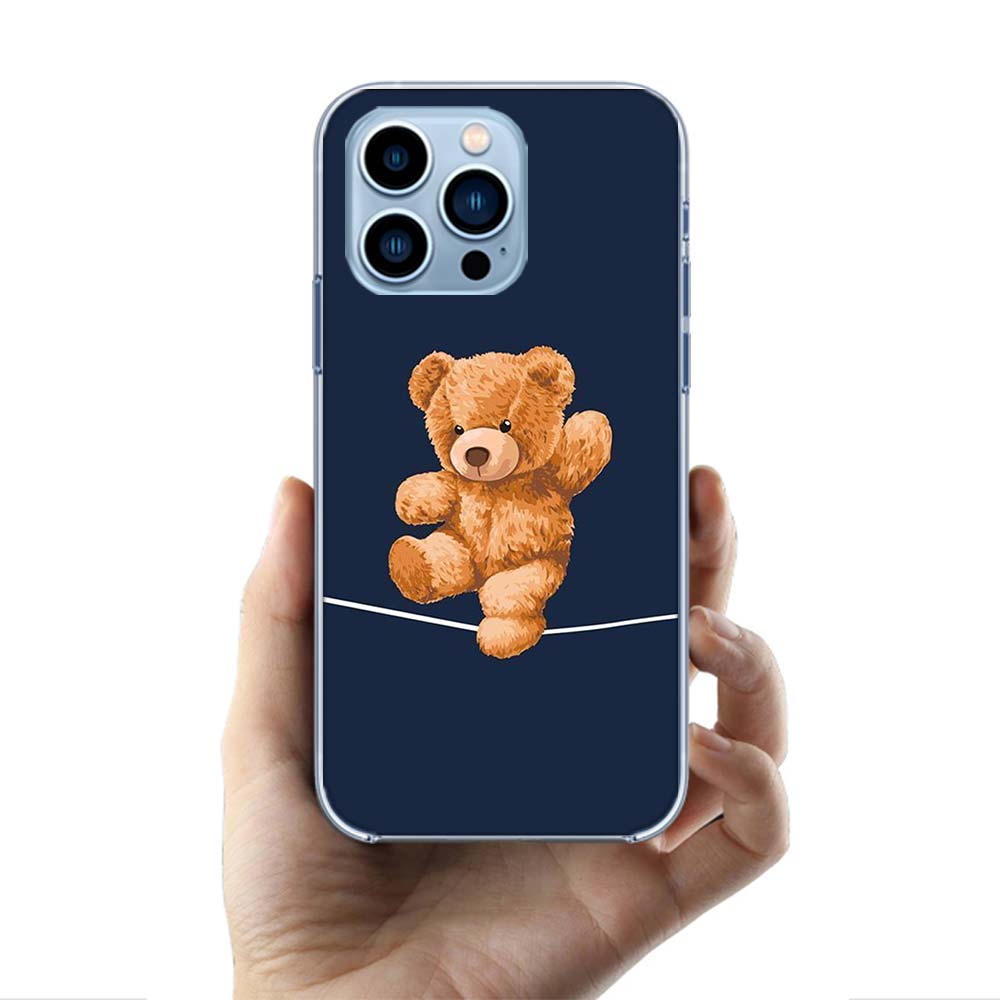 Funny And Cute Bear Cases Phone Case For Iphone 17E 16E 17 Air 16 Pro Max 15 Pro 14 Plus 11 13 12 Mini Cover Cases Compatible Wi