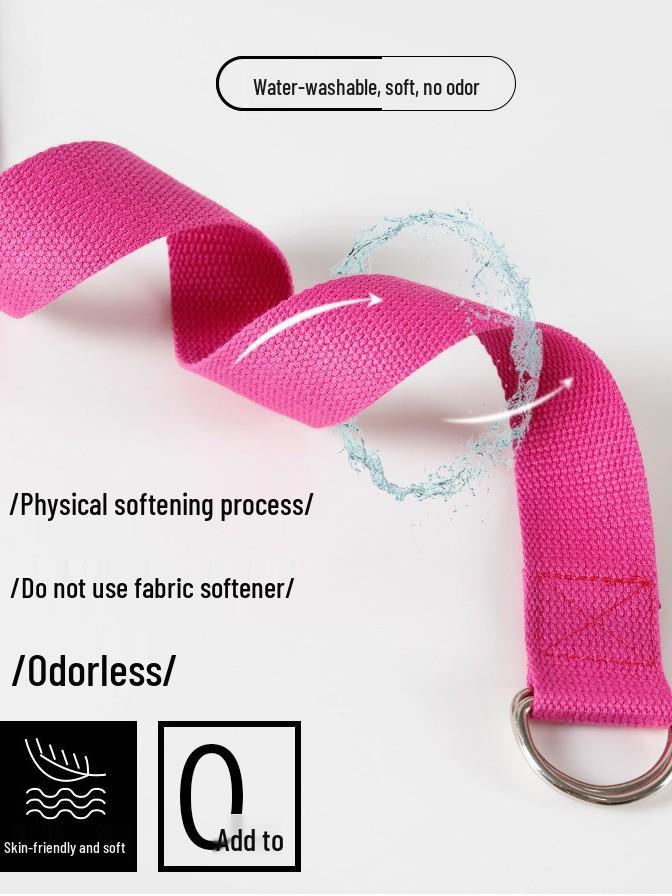 Adjustable Pure Cotton Yoga Stretch Strap for Fitness & Shoulder Opening