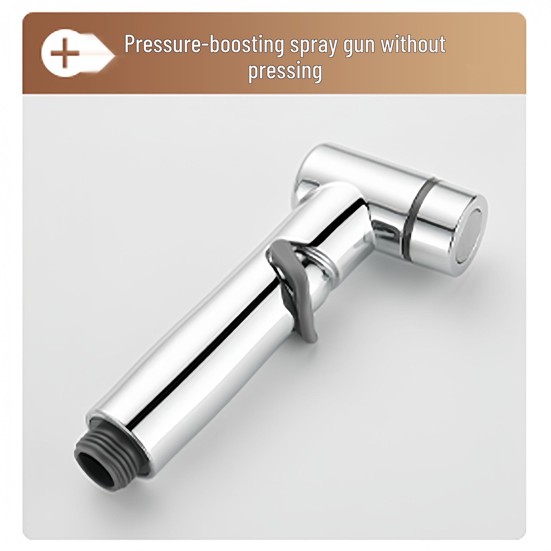 All-Copper Dual-Control Toilet Spray Gun Set with Angle Valve and Booster Head As shown in the picture