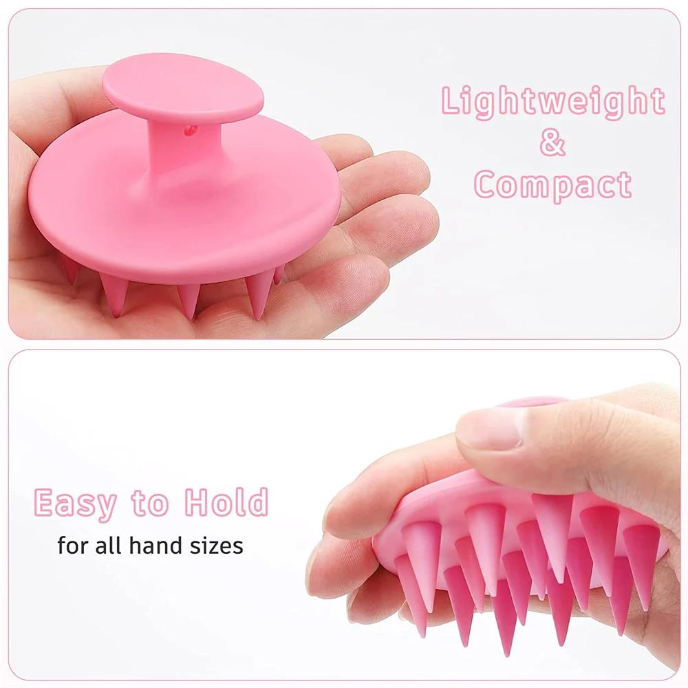 1pcs Silicone Scalp Hair Massage Brush Shampoo Massage Comb Bath Wash Hair Care Root Scalp Massager Shower Brush Salon Hair Tool