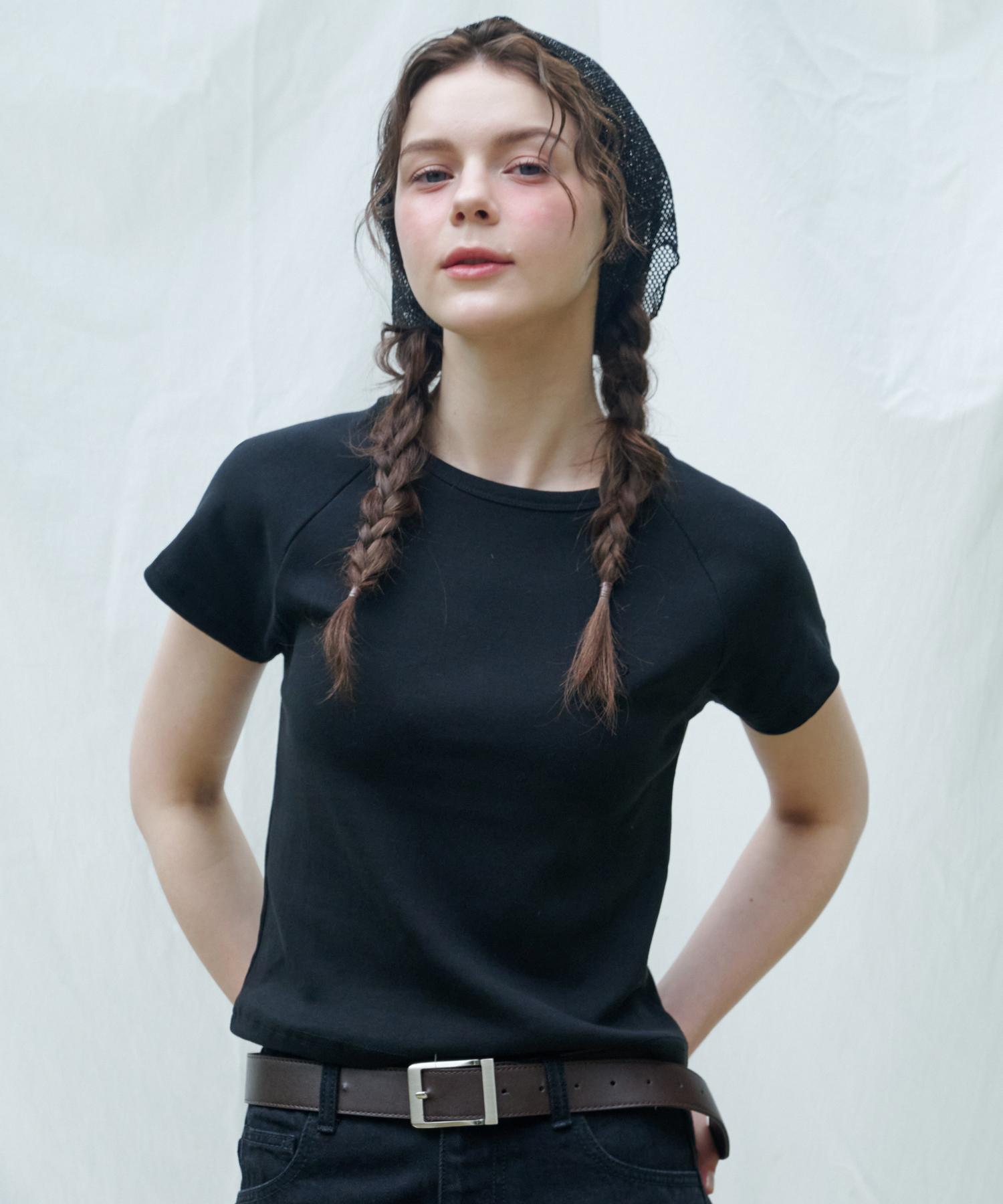 Rosiro L&R Raglan Crop Short Sleeve T-Shirt Black Free