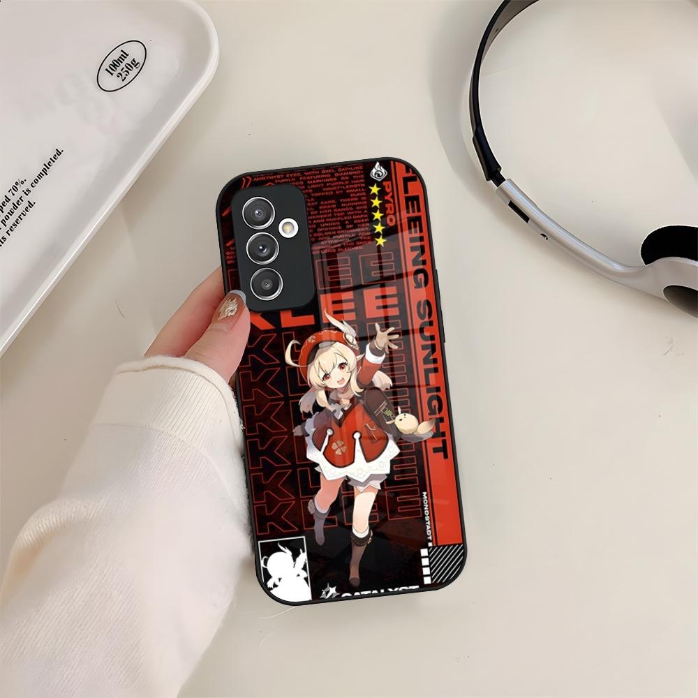 Game Genshin Impact Phone Case Glass For Samsung S24 S26 S23 S20 S25 S21 S22 Ultra Fe Plus A05 A06 A16 A26 A36 A56 Coque