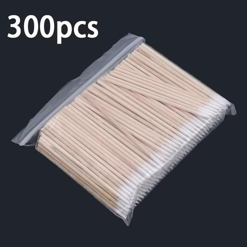 100/300/500 Stück Wattestäbchen Holzfarben Spitze Stickerei Wattestäbchen Stickerei Wattestäbchen Beauty Wattestäbchen Jod KEINE