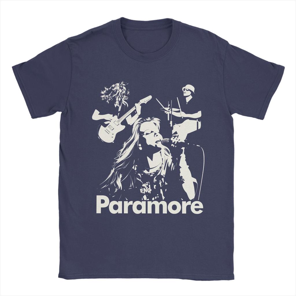 Paramore Band Cotton T Shirt For Mens Summer  Funny T Shirts Crew Neck Leisure Tees Oversized Pattern Clothing