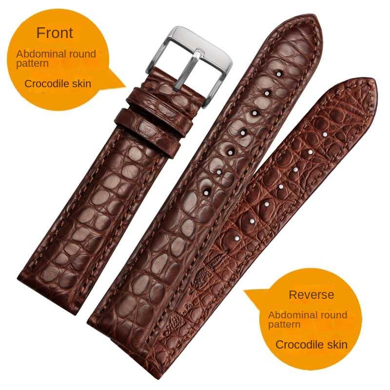 

18mm 19mm 20mm 22mm double-sided alligator leather strap is suitable for men s and women s watches of all brands with Butterfly width 18mm