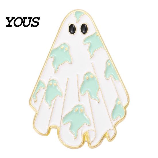 Halloween Pin Ghost Enamel Brooch, Cute Brooch Pin, Cartoon Funny Fashion Little Trendy Accessories for Bag Jacket Backpack Hat Pant Clothes
