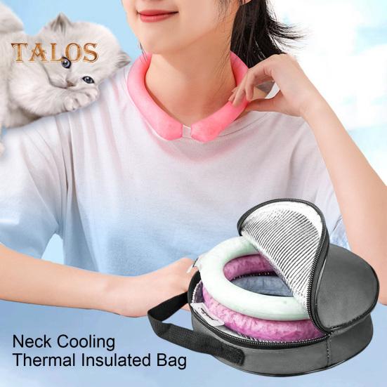 Neck Cooling Tube Insulated Bag Neck Cooler Bag Portable Cooling Tube Insulated Organizer Ice Tube Holder for Camping Traveling