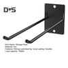 Wall Mounted Storage Rack 150lbs Load-capacity Double Hook Design Anti-Rust Coating Easy Installation Tools Hanger