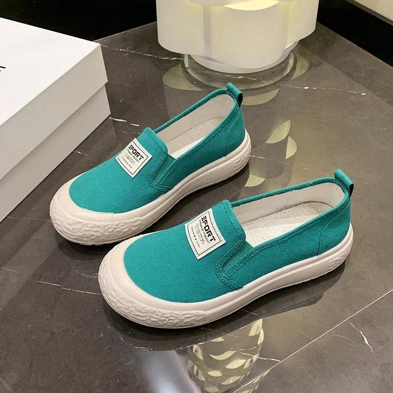 

Модные парусиновые туфли для женщин с низким вырезом, популярные туфли для досок из ПВХ с круглым носком, модные повседневные туфли для женщин 37