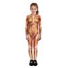 New Halloween Creative Skeleton Digital Printing Children's Performance One-piece Costume