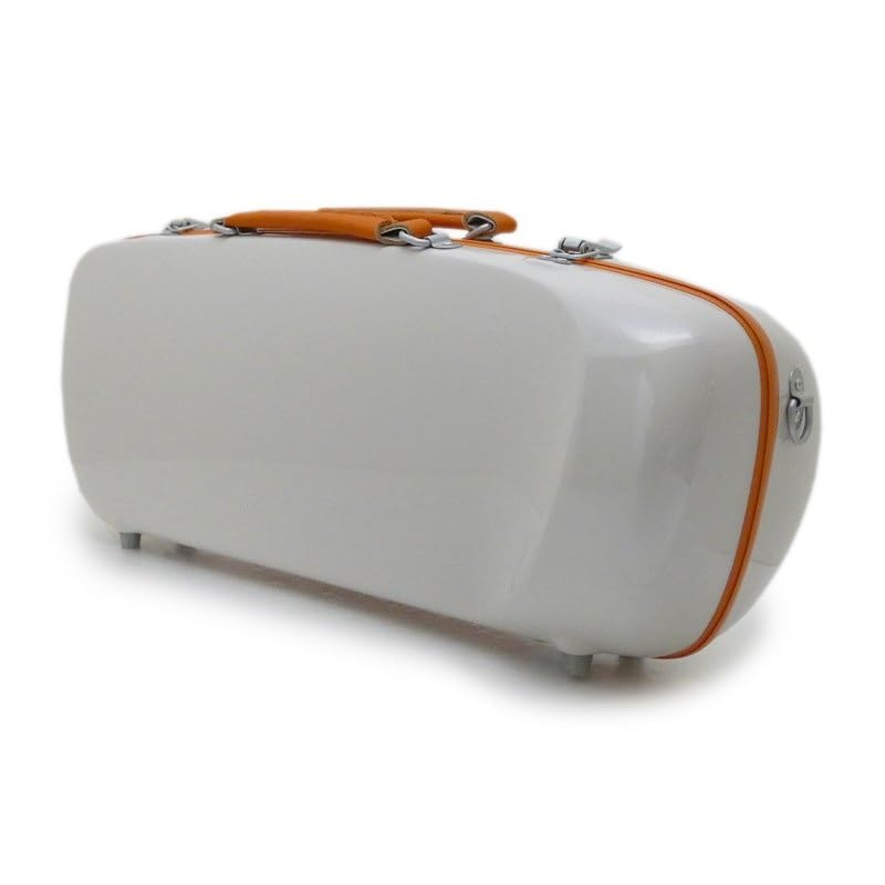 C.C. Shiny Case II for Trumpet, Aero, with Satin Silver Latch and Orange Molding, CC2-ATP-SBO, Sand Beige [Includes Backpack and Shoulder Strap]