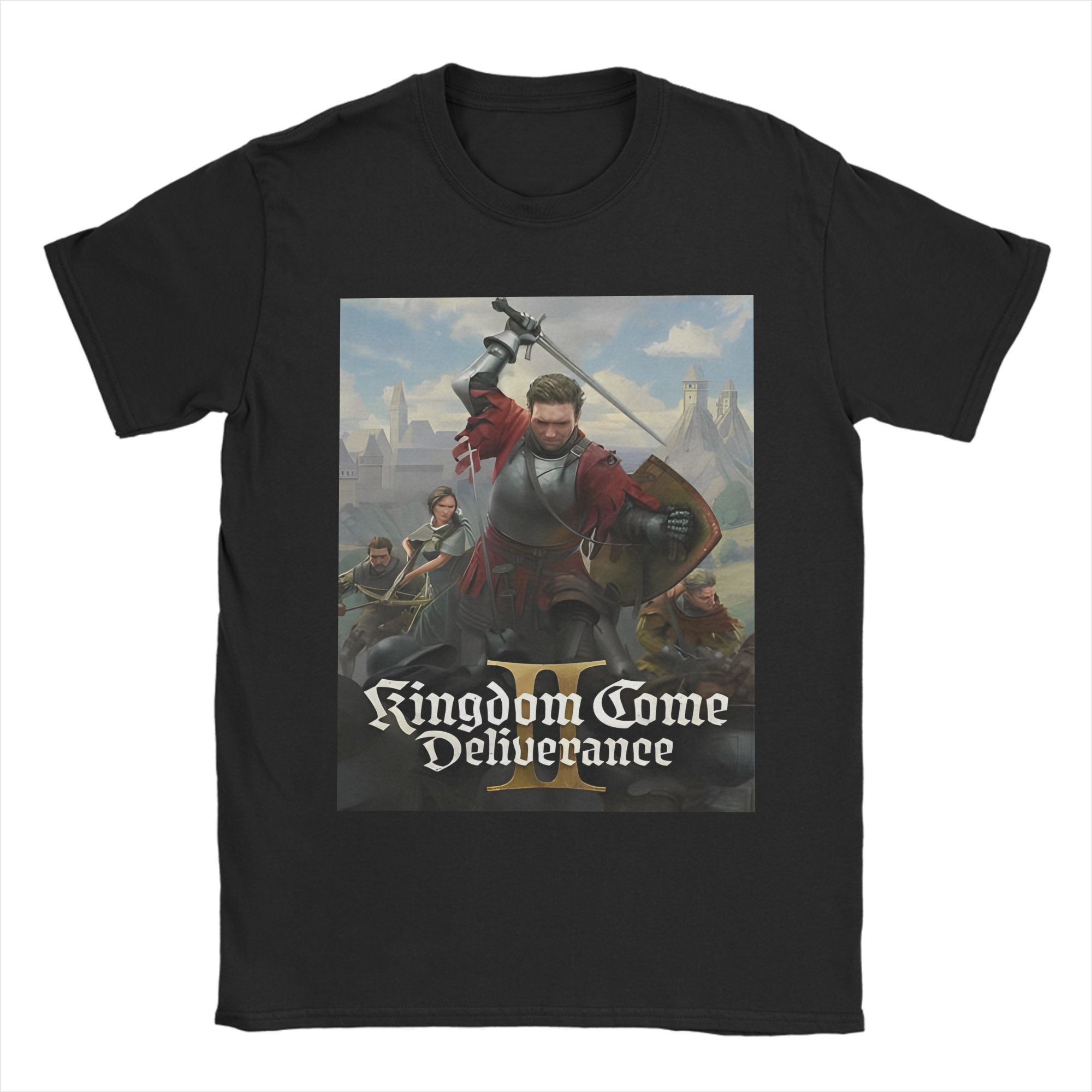 

Kingdom Come Deliverance Ян Жижка KCD2 Вінтажна футболка Чоловіча Жіноча 100% Бавовна Новинка Футболка Круглий Виріз Одяг Великий Розмір XL