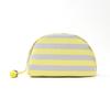 Polyester Striped Makeup Bag With Multipurpose Storage For Travel And Outdoor Use