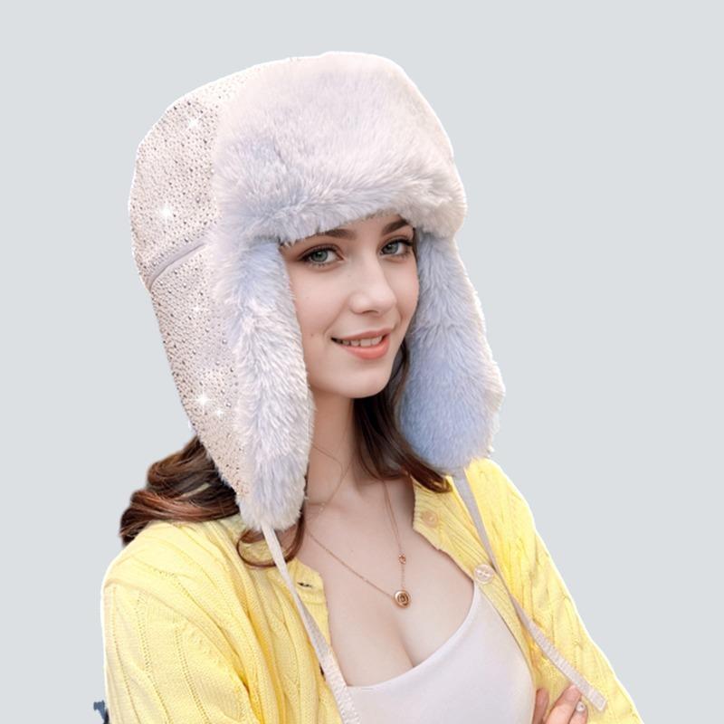 New Gypsy Hot Diamond Women's Thickened Fleece Thermal Hat Winter Fashion Cold Hat Ear Protector
