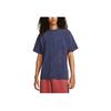 Nike Oversized Letter Embroidery Crew Neck Fitted Pullover Short Sleeve T-Shirt Unisex Tops Blue DX5836-410