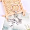 Earth Airplane Pendant Keychains Travel Alloy Keyring Diy Handmade Jewelry Gifts