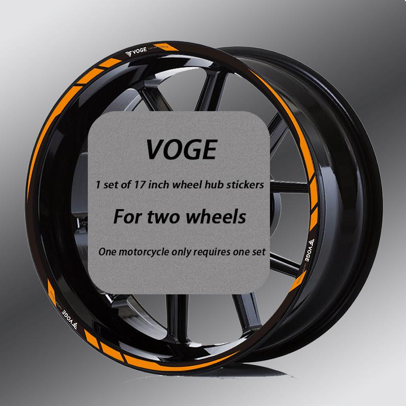 17'' Reflective Motorcycle Accessory Wheel Sticker Rim Decal For VOGE 250RR 300RR 500AC 525R 500DS 650DS