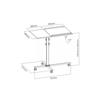 Table for projector/not book, mobile black