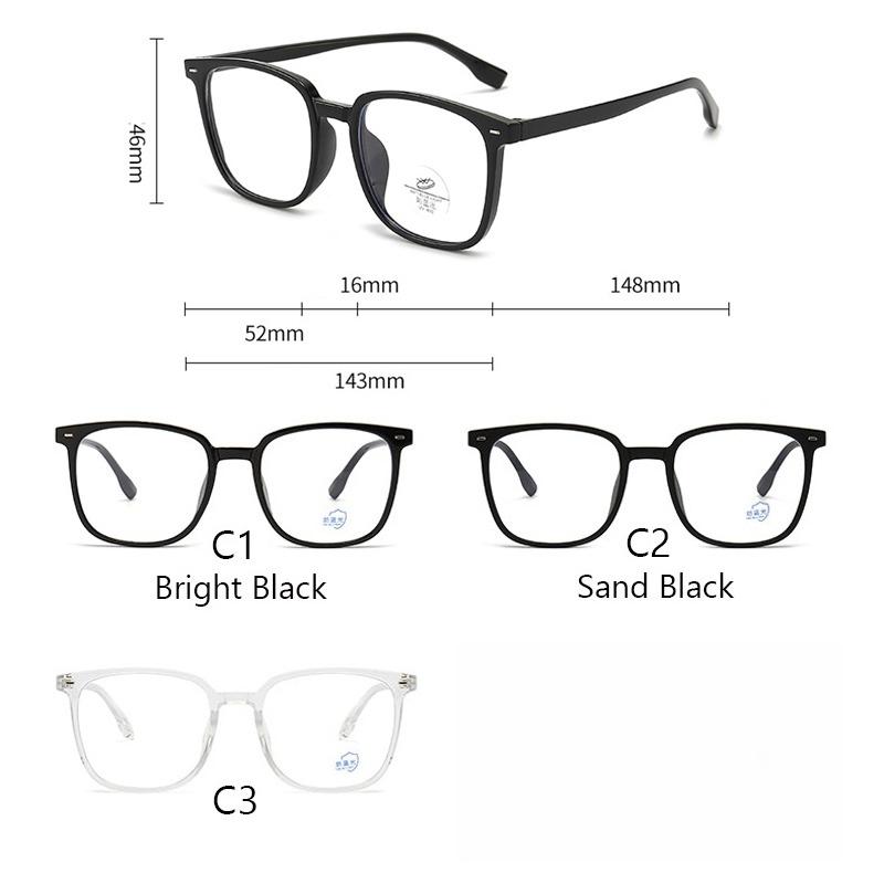 3Pcs Transparent Computer Glasses Frame Women Men Anti Blue Light Square Eyewear Blocking Glasses Optical Spectacle Eyeglass